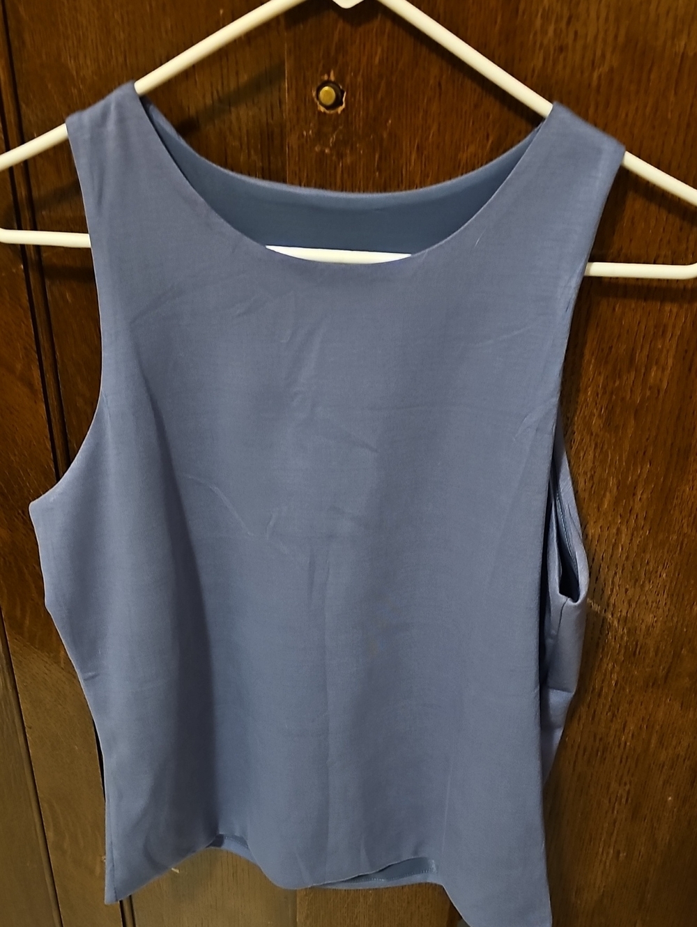 Sleeveless Light Blue Blouse